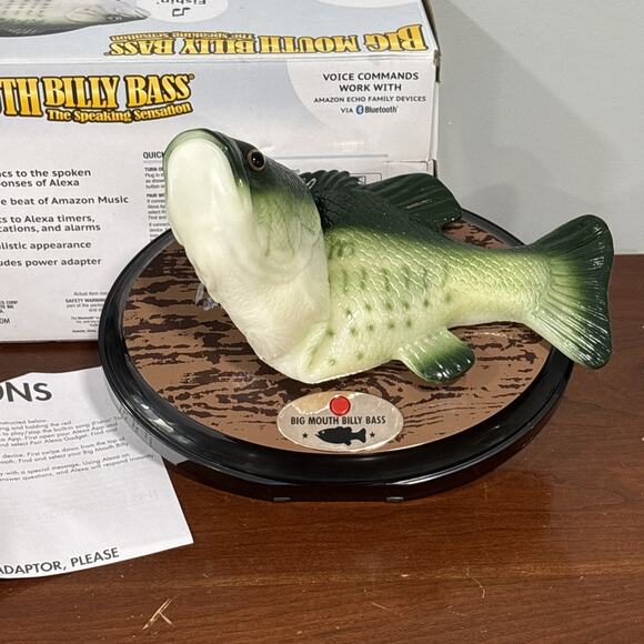 Big Mouth Billy Bass 2018 The Speaking Sensation Bluetooth Gemmy Fishing Time - Picture 12 of 12